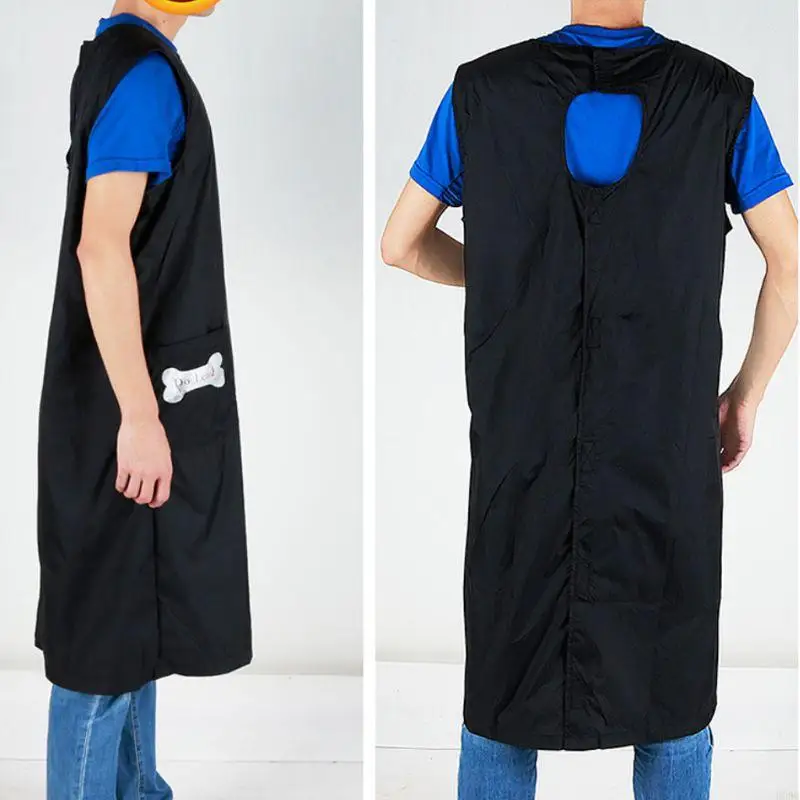 Ropa trabajo Smock aseo para baños mascotas Puppy Print B95B
