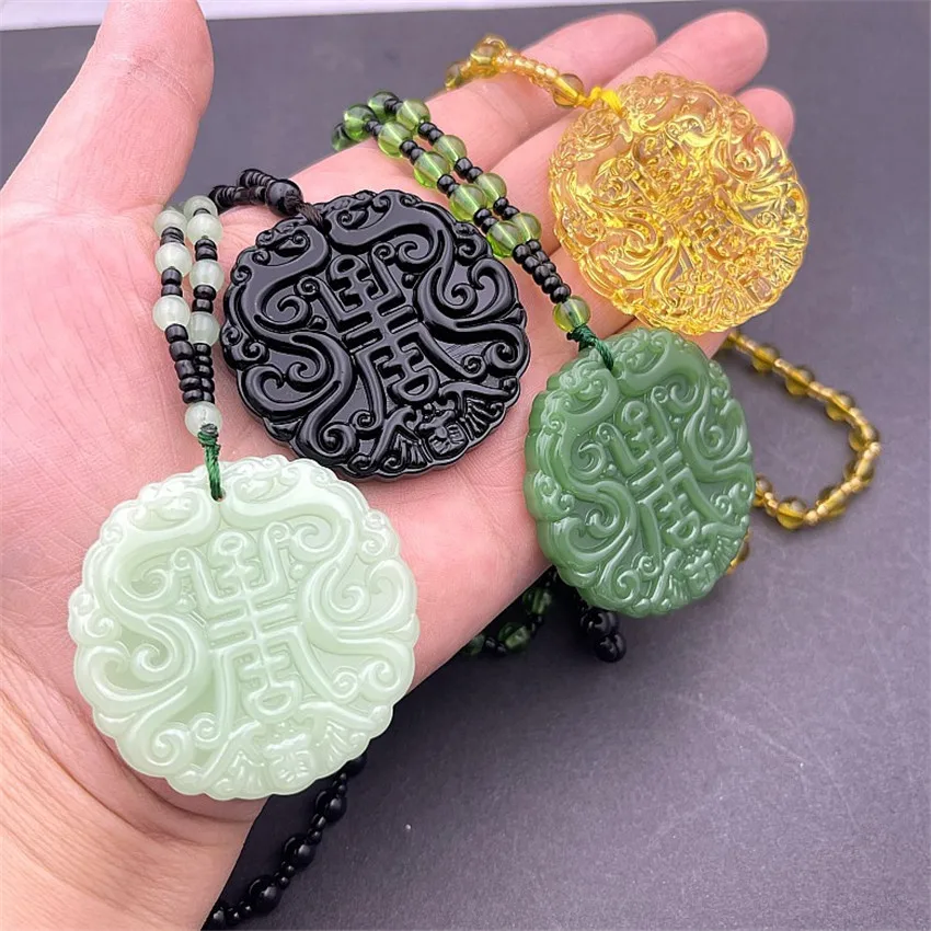 New Natural Emerald Money Pixiu Pendant Necklace Jewellery Fashion Accessories Hand-Carved Man Woman Luck Amulet Gifts