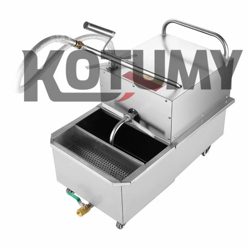 

35L Capacity Edible Cooking Used Shortening Oil Filter Filtering Truck Machine Hamburger Shop Specific Oil Filter