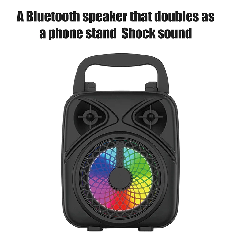 3-inch Portable Bluetooth Speaker, Portable Outdoor Sports Subwoofer, Light-emitting Speaker, Home Karaoke Audio