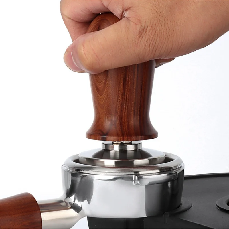 Stainless Steel Coffee Tamper Wooden Stretch Pressing Utensil Constant Tamper Coffee Machine Tamper Supporting Equipment