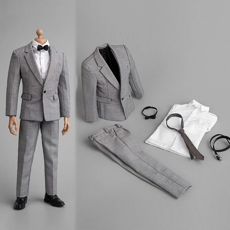 

ZY5038 1/6 Scale Male Gray Suit Set Model Man Clothes Accessories Fit 12 Inch Action Figure Body Collection Toys Dolls Gifts Fan