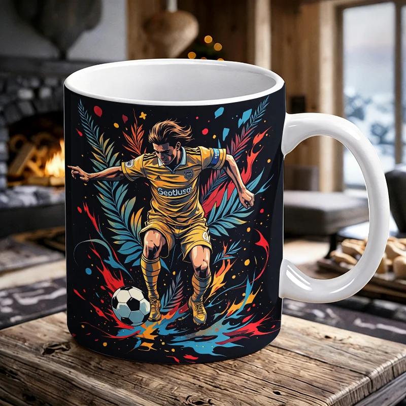 

Soccer Stride Artistic Expression in Sport Mug Coffee Cup Ceramic Cup with a bottle opener function of 2026 Major Football Event