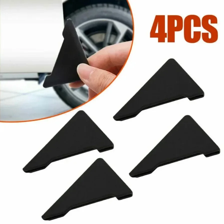 4pc Black Car Rear Door 90° Angle Corner Cover Anti-Scratch Crash Protection Trim