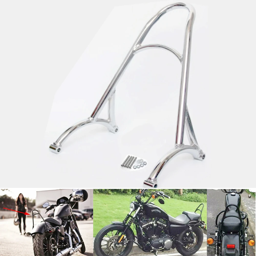 Motorrad Chrom Abnehmbare Hinten Passagier Sissy Bar Rückenlehne Für Harley Sportster Eisen XL 883 1200 48 72 2004-2016 2015 2014