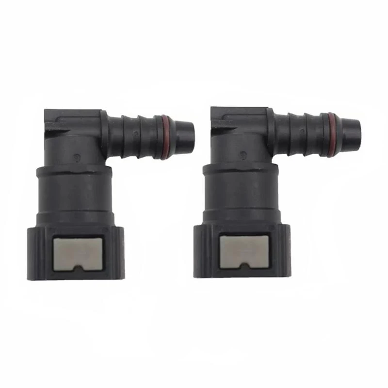 

9.89 ID8 Curved Fuel Line Quick Connector, Urea Tube Fastener Pipe Fittings Gas Filter Fitting 90° Fuel Quick Connector