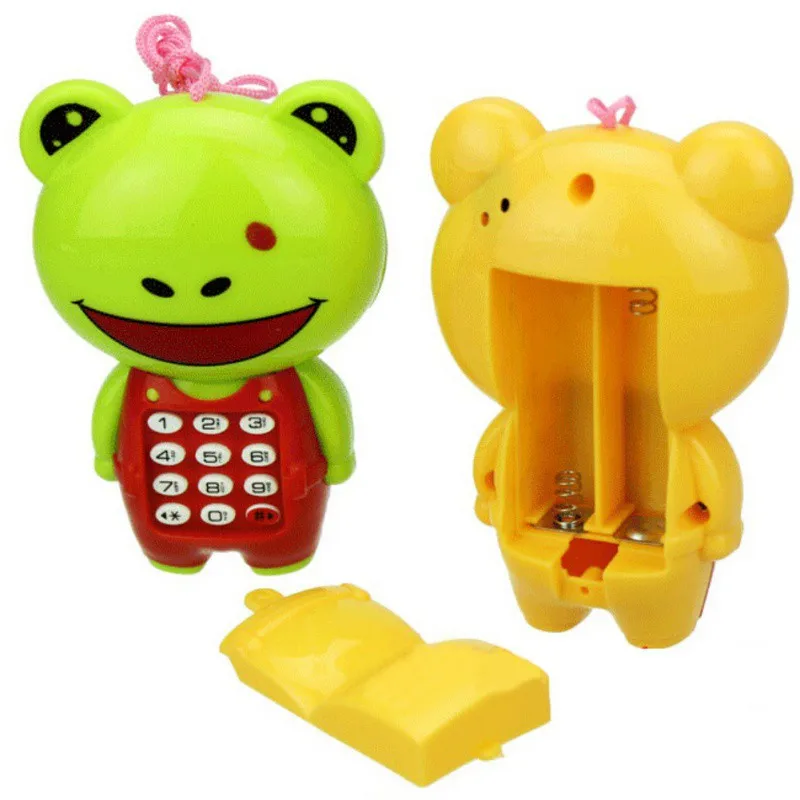 Música do bebê som telefone brinquedo, Mini brinquedos bonitos dos desenhos animados, alimentado por bateria, simulação telefone, infantil brinquedo educativo precoce para crianças