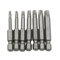 1pc 50mm 1/4 Hex Shank Five Point Magnetic Torx Screwdriver Bits T10 T15 T20 T25 T27 T30 T40 Pentalobe Electric Screwdriver Bits