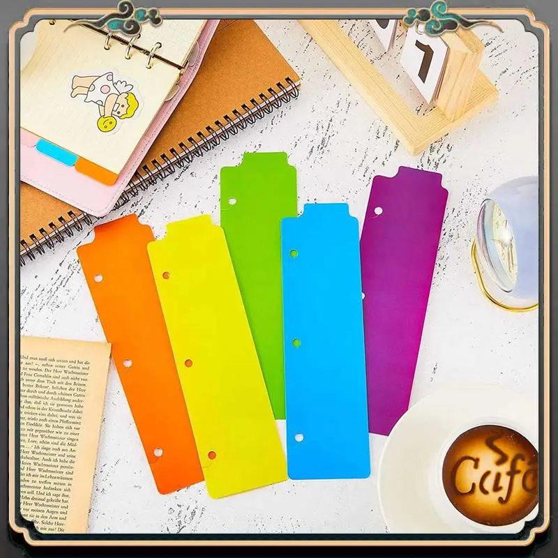 Reliable-60 Pieces Snap-In Plastic Bookmark Mini Binder Dividers Snap In Bookmark For Planner Multicolor Plastic Bookmark