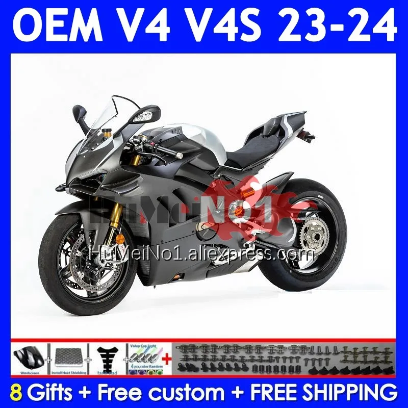 Injection Fairing For DUCATI Panigale V4S V4R V4 V 4 S R 2023-2024 329No.12 Carbon color V4-S V4-R 23 24 2023 2024 OEM Body Kit