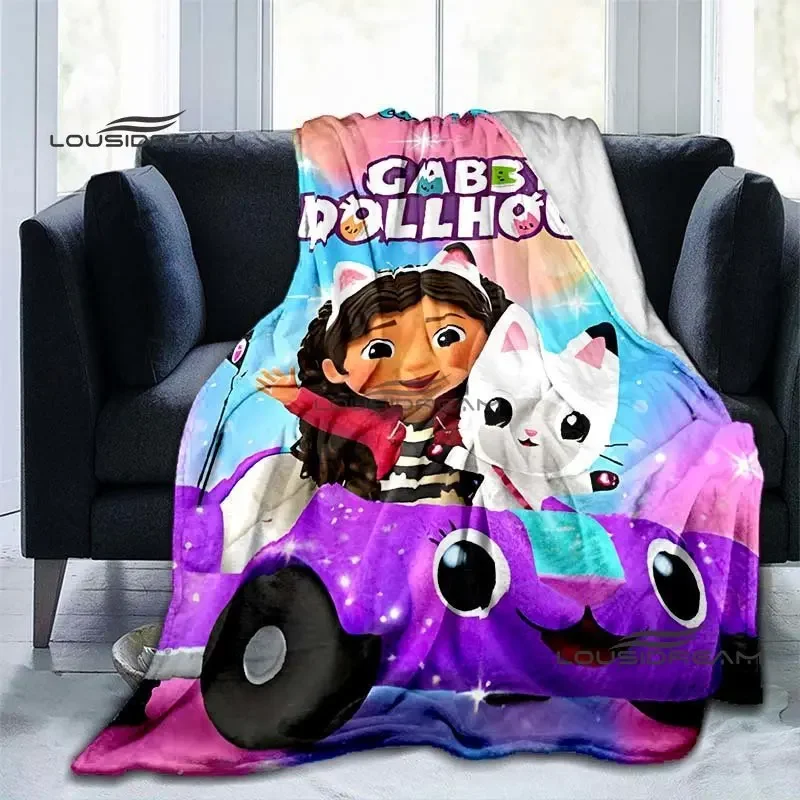 بيت دمية Gabby بطانية للأطفال ، أريكة كارتونية لطيفة ، هدية العيد ، السفر ، التخييم ، غرفة النوم ، ديكور غرفة المعيشة