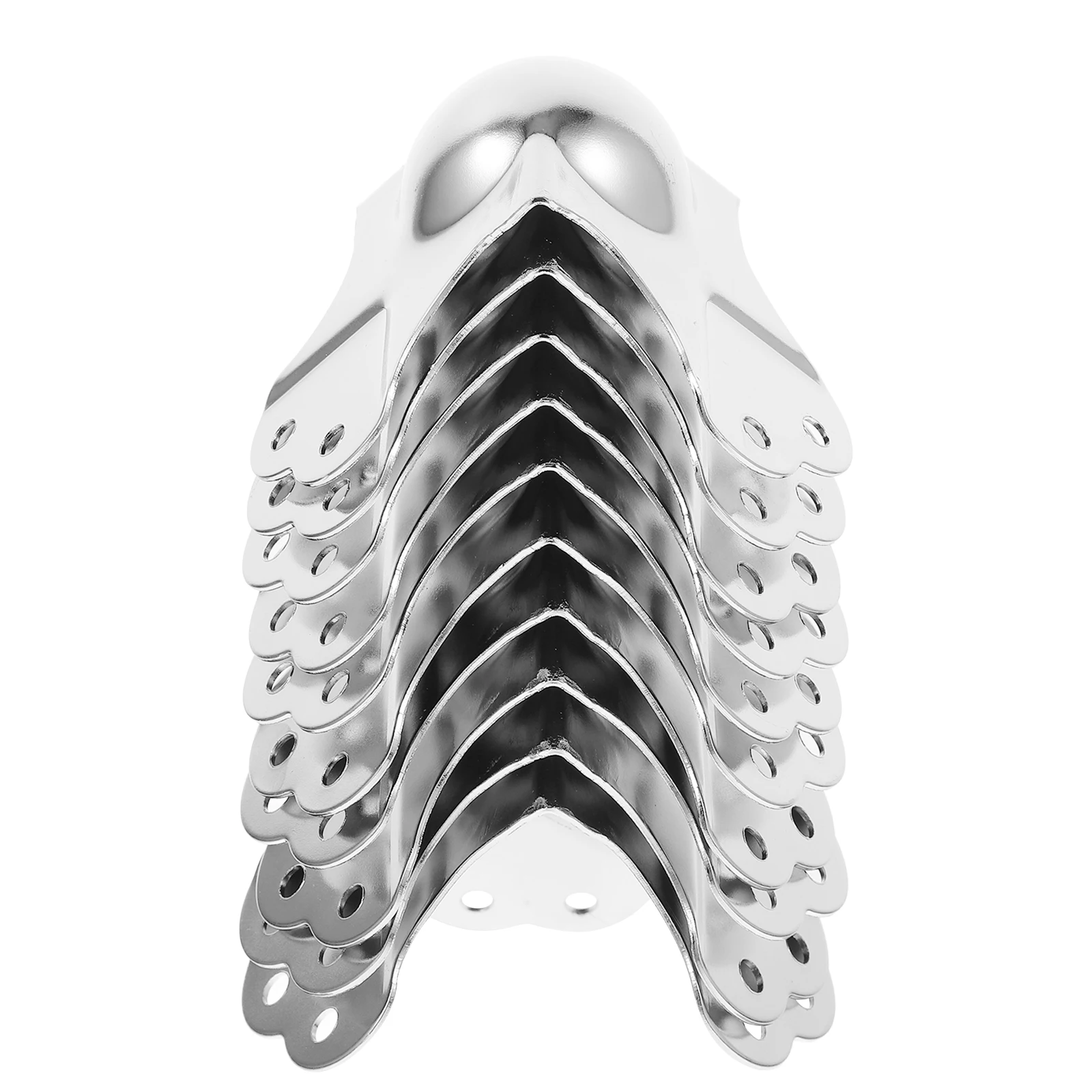

10Pcs Chrome-Plated Iron Ball Corner Guards Flight Case Protectors Heavy Duty Metal Edge Guards for Shipping