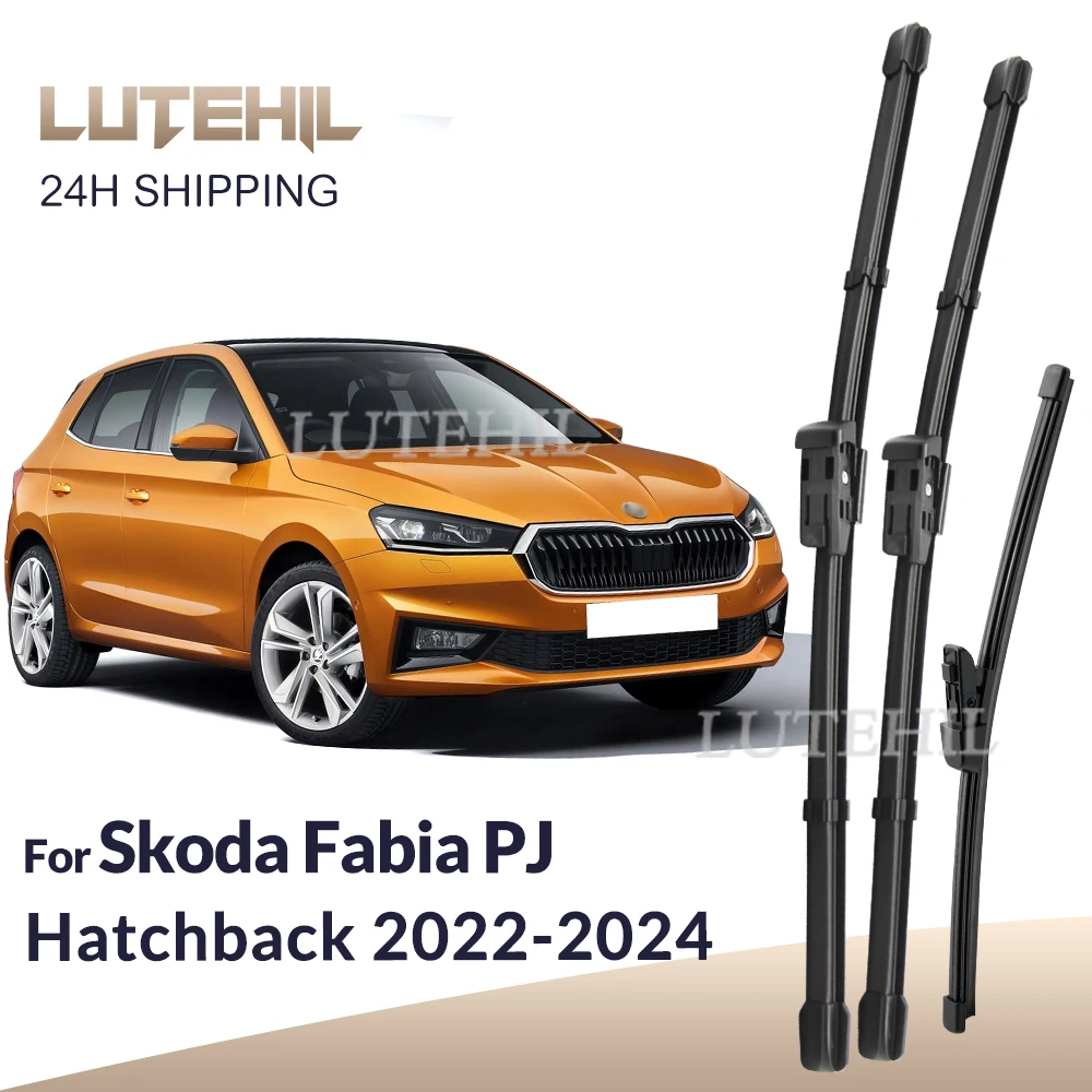 LUTEHIL Für Skoda Fabia PJ Fließheck 2022-2024 2023 Wischer Vorne und Hinten Wischer Klingen Windschutzscheibe Windschutz Fenster Pinsel 26 "18" 13"