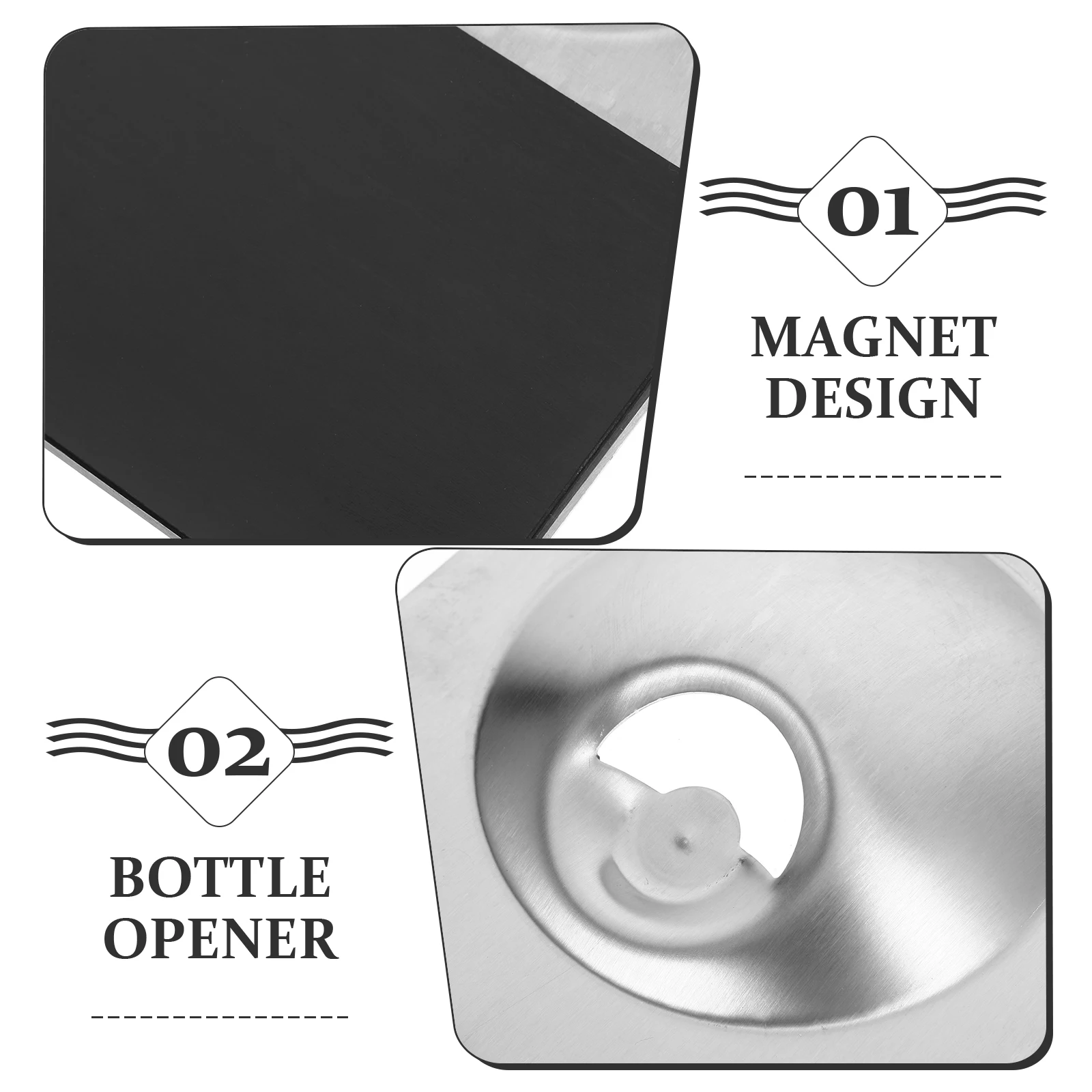 

Magnetic Stainless Steel Beer Bottle Opener Fridge Mount Slim Heavy Duty Magnet Catcher Magnetic Catcher Beer Bottle Opener