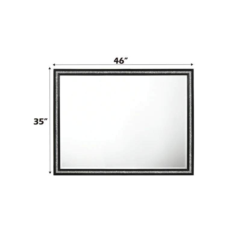 Haiden Weathered Black Finish Mirror
