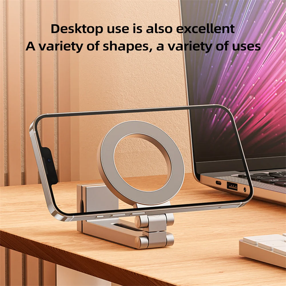 حامل هاتف للسفر مغناطيسي عالمي ، دوران مرن ، طائرة بدون استخدام اليدين ، مثبت لهاتف آيفون 15 و 14 و 13 و 12 ، وسامسونج ، وماجسيف #3