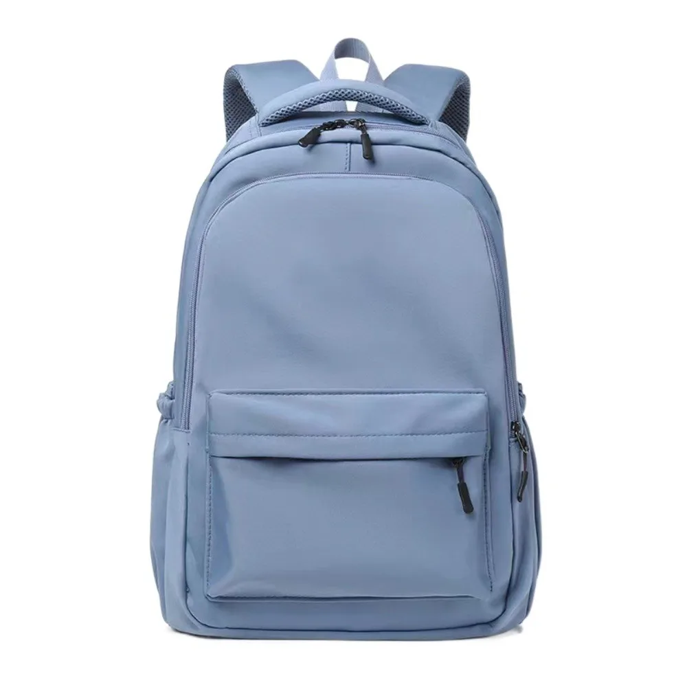 

Solid Color Preppy Style Backpack Nylon Korean Style Students School Bag Large Capacity Handbag Teenagers Shoulder Bag Travel