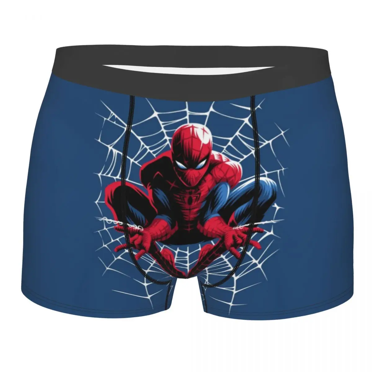 Sous-vêtements masculins drôles de polyester de culotte du boxer Spider-man des hommes S-XXL caleçons