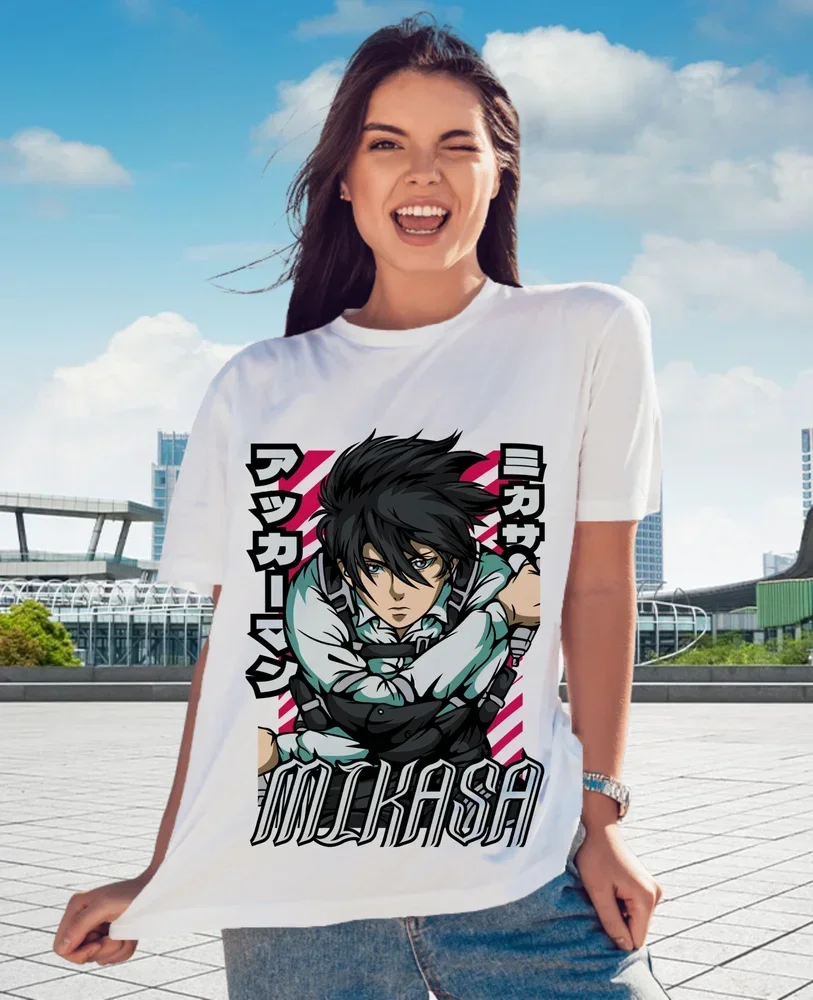 Mikasa T-shirt Attack on Titan Shirt Shingeki No Kyojin Anime AOT shirt All Size