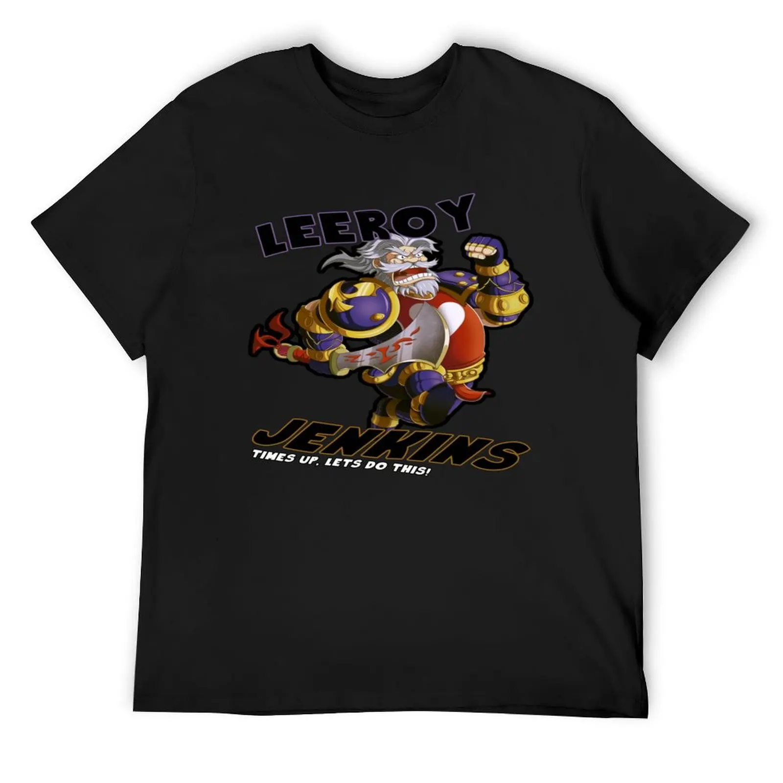 leeory jenkins times up T-Shirt plus sizes oversized graphic tee graphic shirts mens funny t shirts