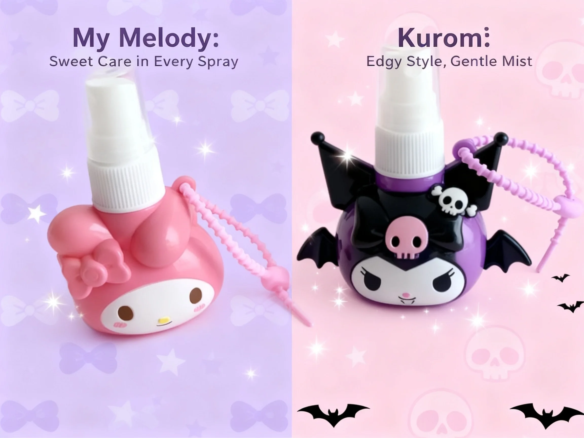 

Kawaii Sanrio Anime Spray Bottle 50ml Portable Travel Student Cosmetics Perfume Alcohol Press Kuromi Cinnamoroll My Melody Cute