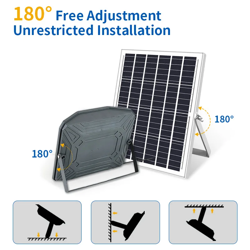 300W Outdoor Solar Floodlight, Outdoor Street Lamp Lighting From Dusk To Dawn, With Motion Sensor, Suitable For Courtyards