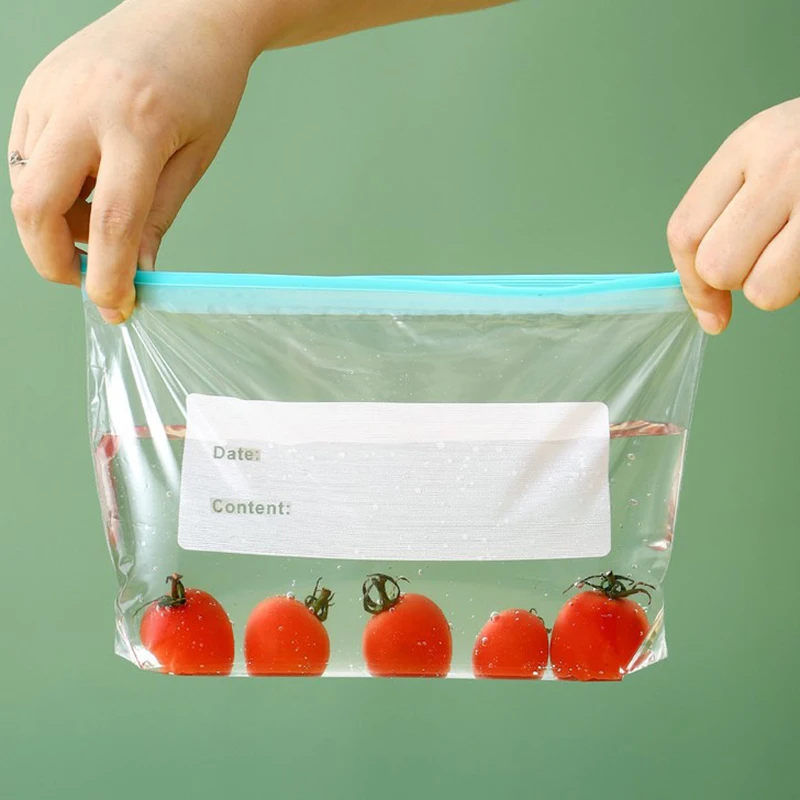 Reusable Zip Lock Bag Food Grade Transparent Storage Bag With Zipper Sealing Plastic Container Travel Freezer Camping Kitchen