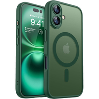 Magnetic Luxury Matte Translucent Armor Shockproof Case For iPhone 16 15 14 13 12 11 Pro Max For Magsafe Wireless Charger Cover