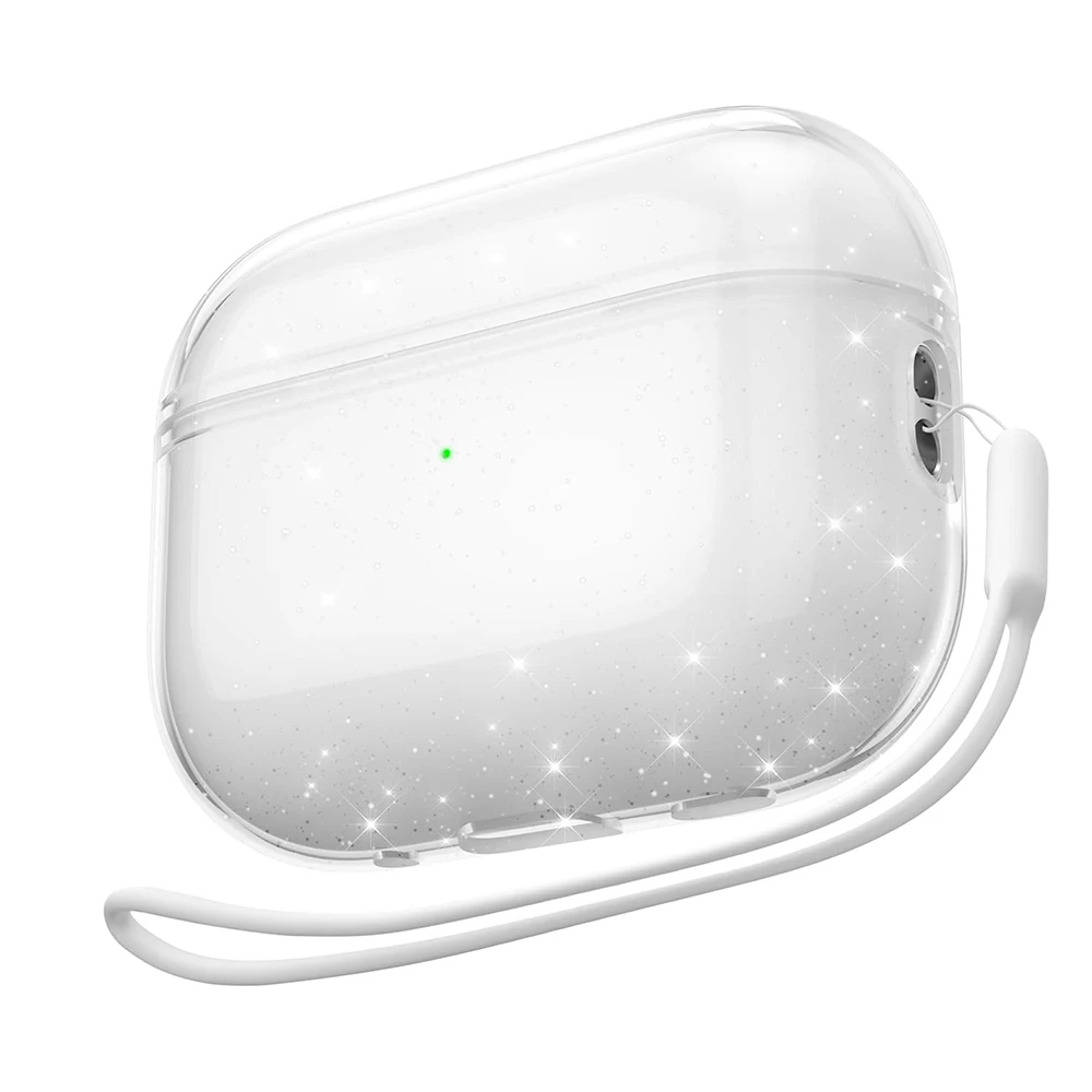 Glitter Clear Case Cover For Airpods Pro 2 Gen 1 3 Air Pods Airpodspro 2023 2022 2019 Silicone Shockproof Protective Accessories