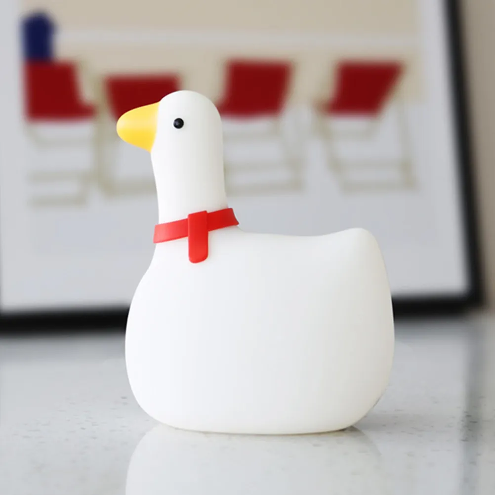 

Силиконовый ночник-гусь для детской комнаты, USB-перезаряжаемый, мягкий, безопасный, декоративный светильник для спальни ребенка