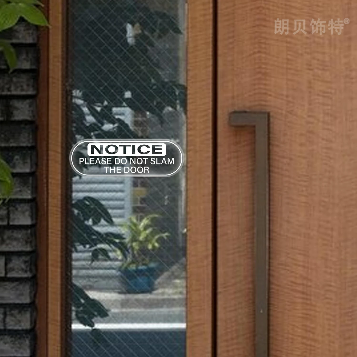 5PCS/10PCS Please Do Not Slam The Door Car Window Stickers Notice Sign Waterproof Decals Transparent Self Adhesive Warning Decor view 4