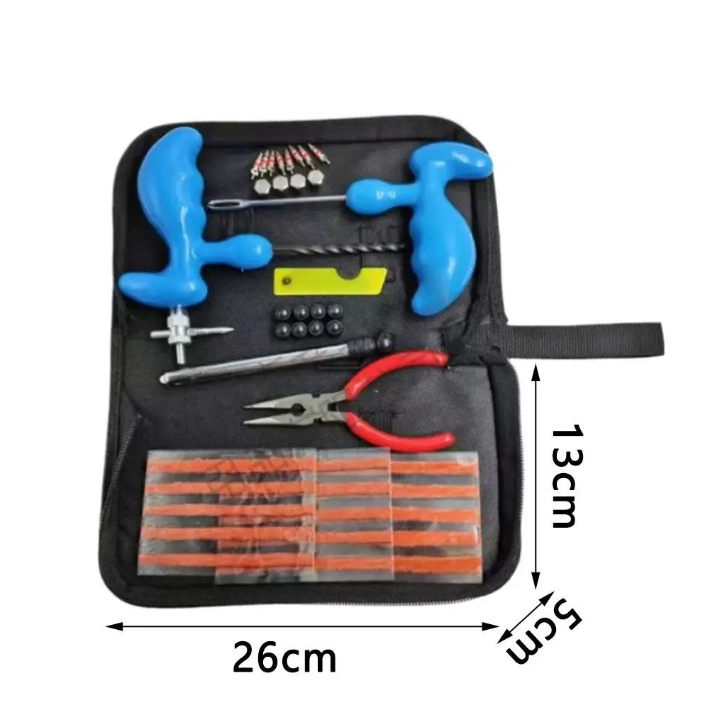 Protable Cycling Quick Repair Equipment 42pc Handle Tire Repair Tool For Bicycles & Motorcycles Bag Packaging Repair Tool Set
