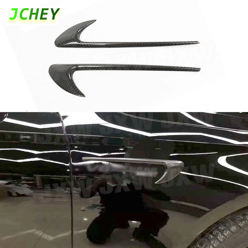 

JCHEY переднее боковое крыло из углеродного волокна, вентиляционные накладки для Benz E Class W213 E200 E300 2017-2019, эмблема, значок, наклейки FRP