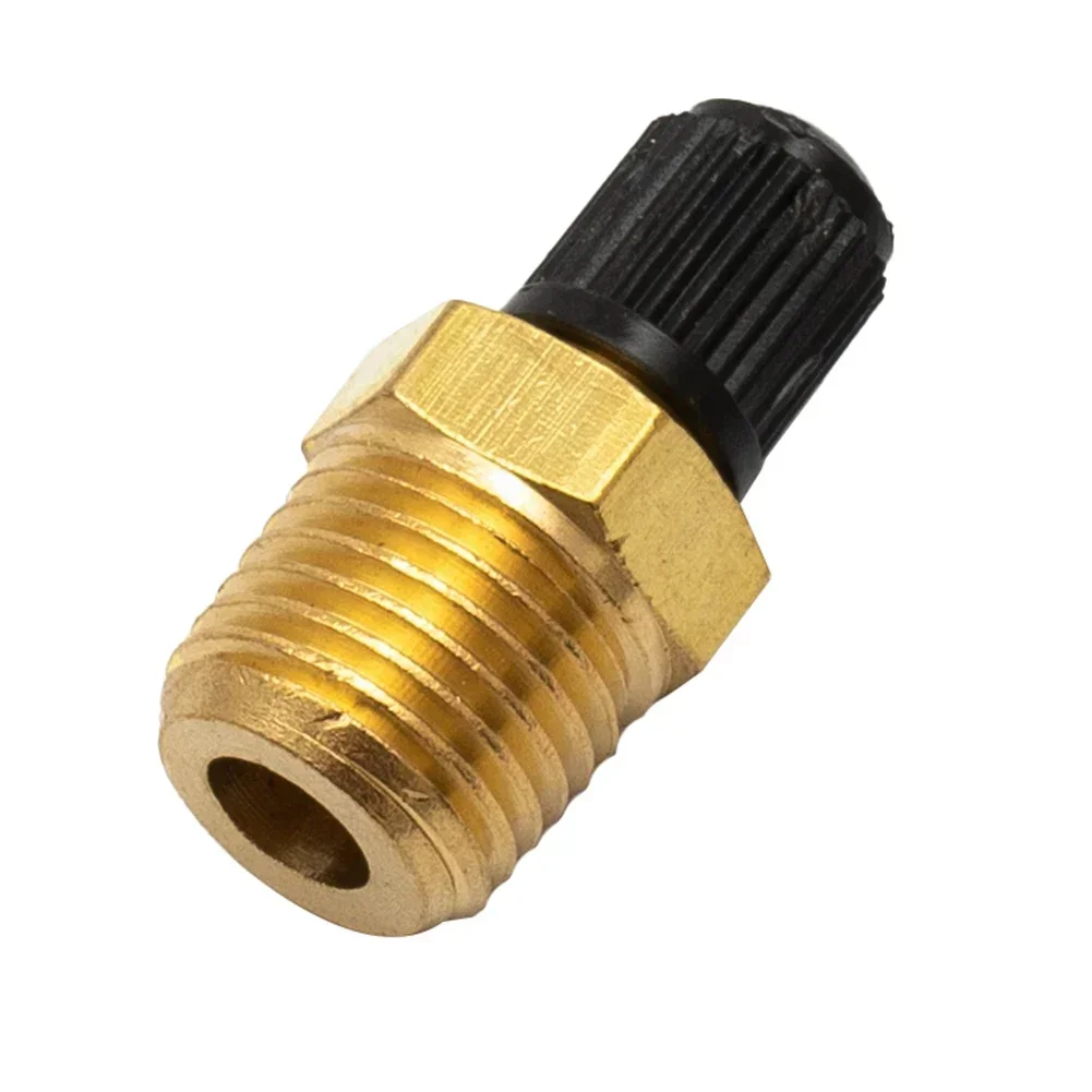 1PC 1/4Inch NPT Air Tank Fill Valve Tank Fill Connector MPT Solid Brass Air Compressor Tank Fill Valve-Schrader Tool Parts