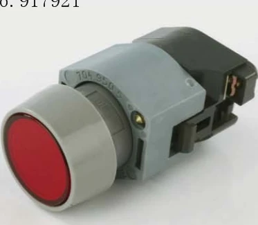 [ZOB] Switzerland EAO 704.030.2 red illuminated pushbutton reset switch 704.060.4 self-locking hole 22.5  --2PCS/LOT