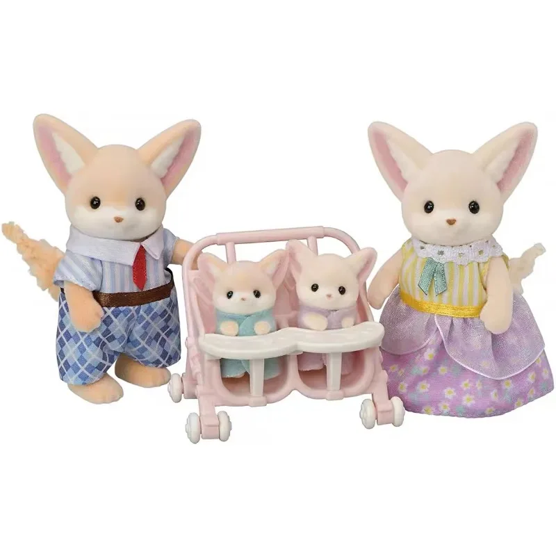 Sylvanian Families original accessories clothes furniture houes doll wide ear Fox doll ternurines  Authentic Play House toys