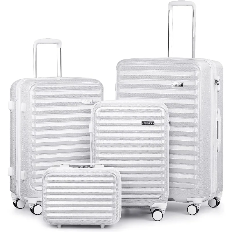 Suitcase 4 Piece Set expandable (only 28”) ABS+PC Spinner suitcase with TSA Lock carry on 20in 24in 28in