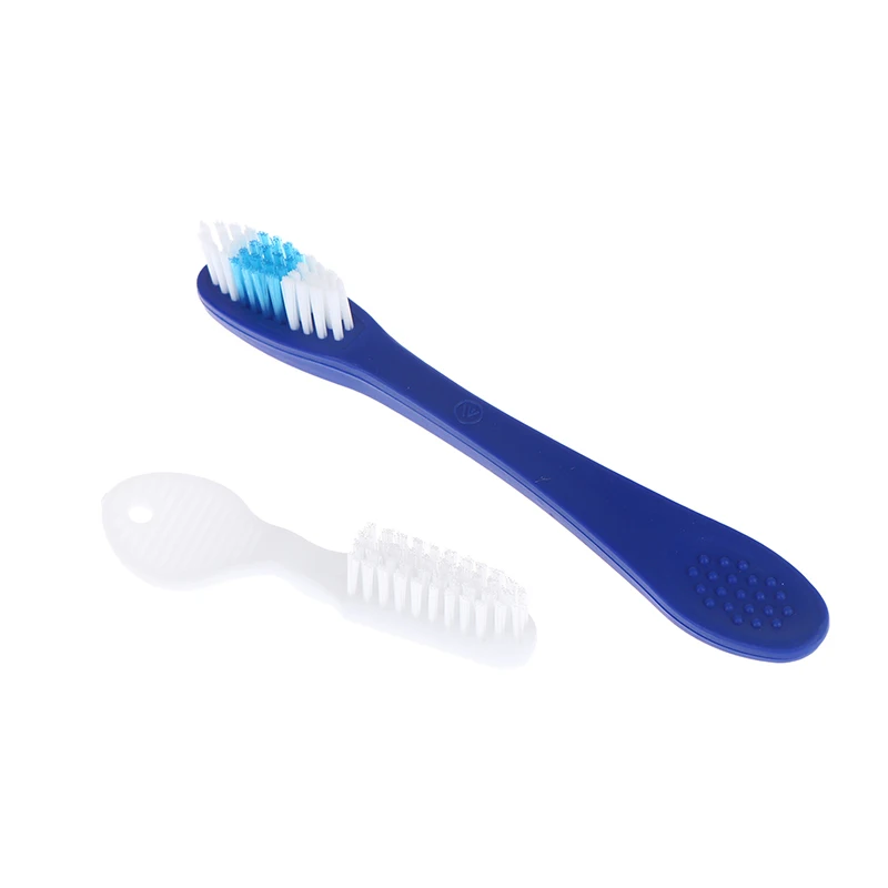 

Mini Toothbrush 10Pcs Thumbprint Portable Short Handle Soft Bristles Travel Camping Hiking Teeth Cleaning Tool Kit
