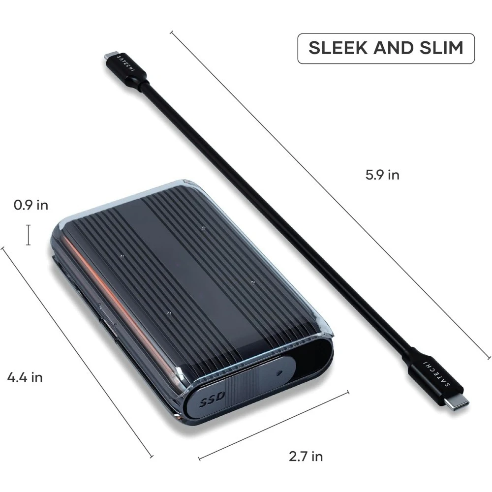 حاوية M.2 جديدة - حاوية USB4 NVMe SSD Pro، 40 جيجابت في الثانية، حتى 16 تيرابايت، حاوية ألومنيوم مع دبوس سيليكون، غلاف من البولي كربونات #5