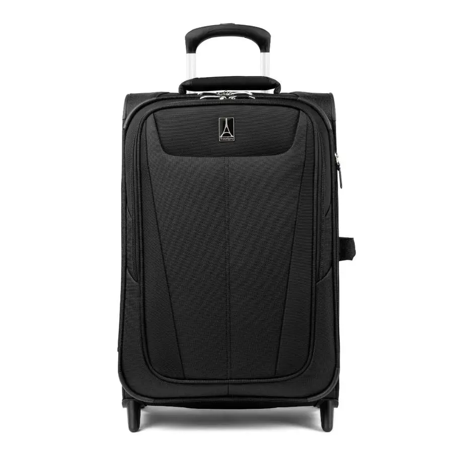

5 Softside Expandable Upright 2 Wheel Carryon Luggage, Lightweight, 22Inch Black