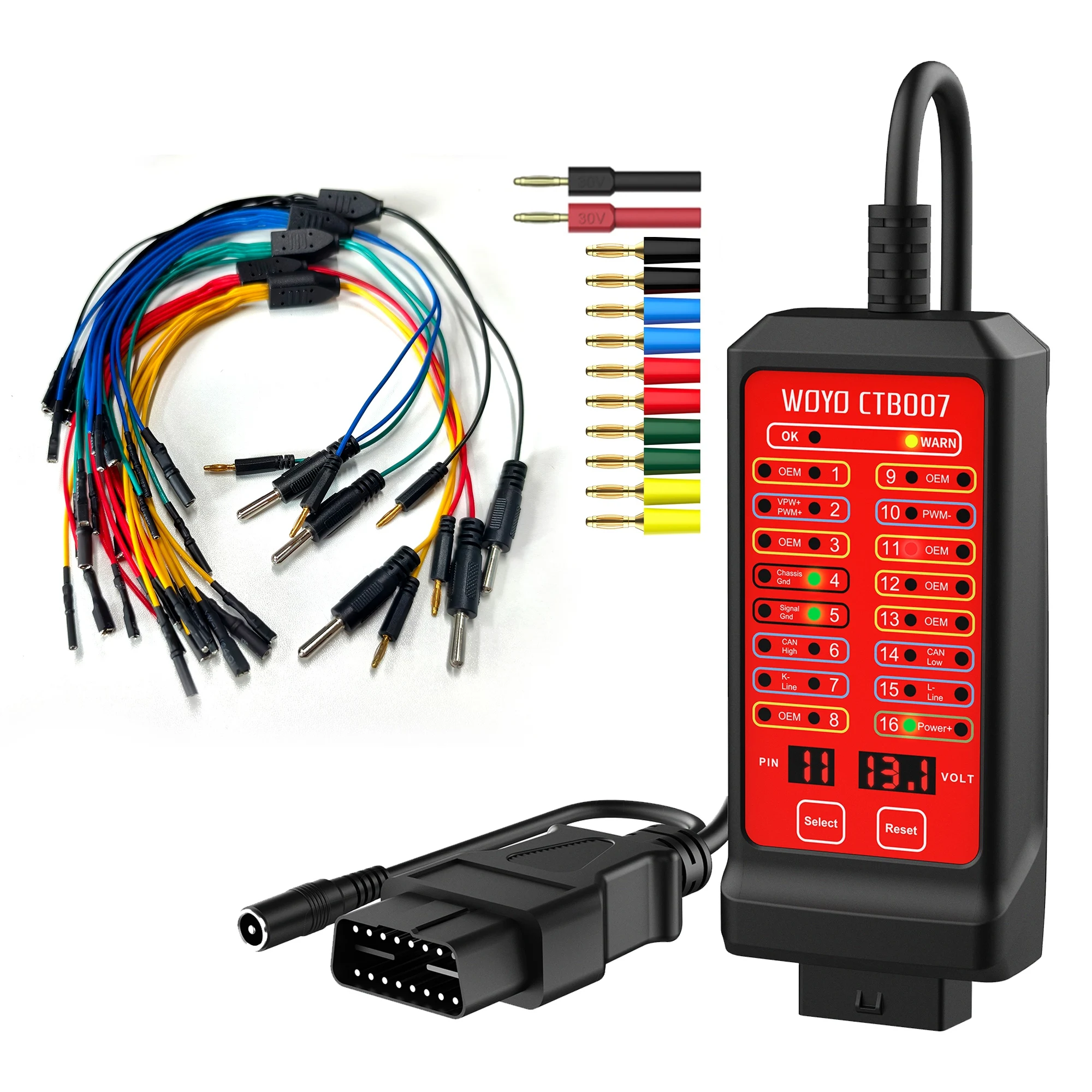 

Комплекты тестеров ЭБУ, коробка тестера CAN CTB007 с выводами ECU CTBC001