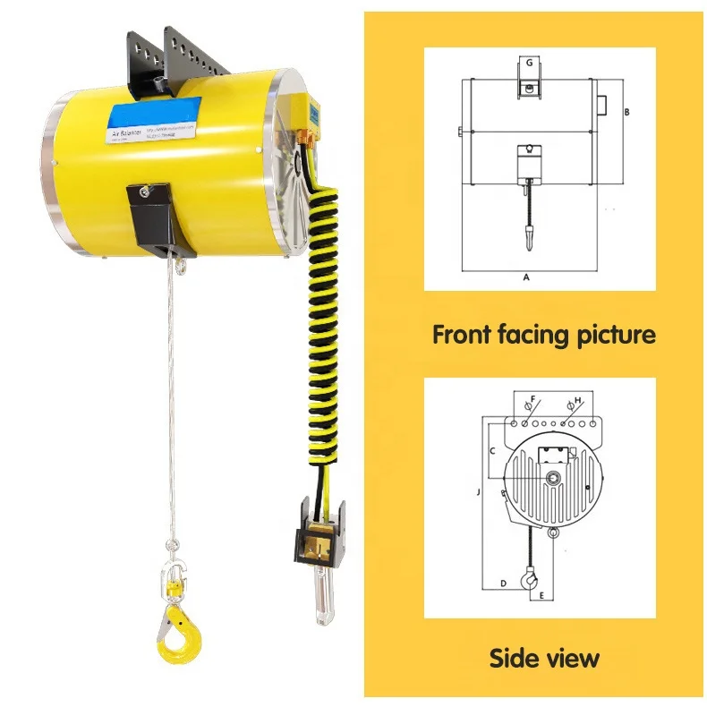 MPHD Accurate And Lightweight Balance Crane Adjustable Speed Pneumatic Hoist