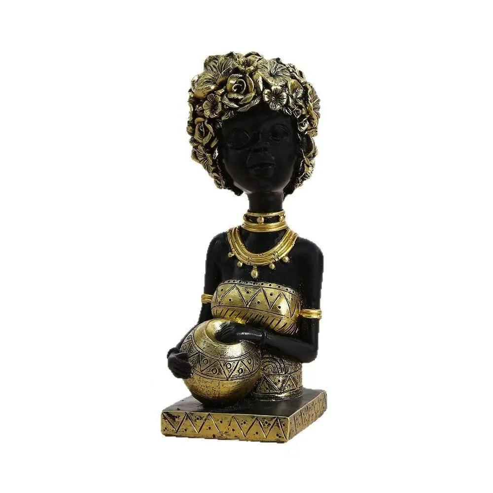 African Women Resin Statues Sculptures Statue Home Decoration Accessories Modern  Art Ornaments Figurine Collectible Handicraft