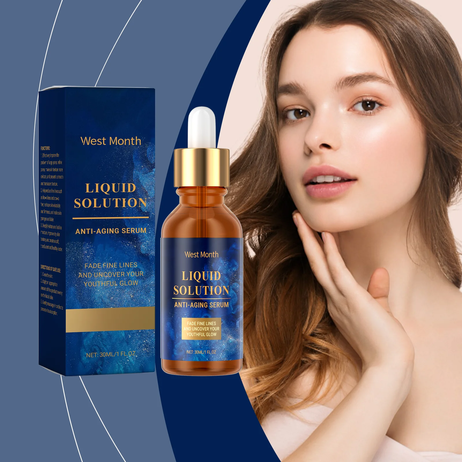 Suero facial reafirmante, suaviza los poros, hidrata, nutre, repara, humecta y mejora la aspereza.