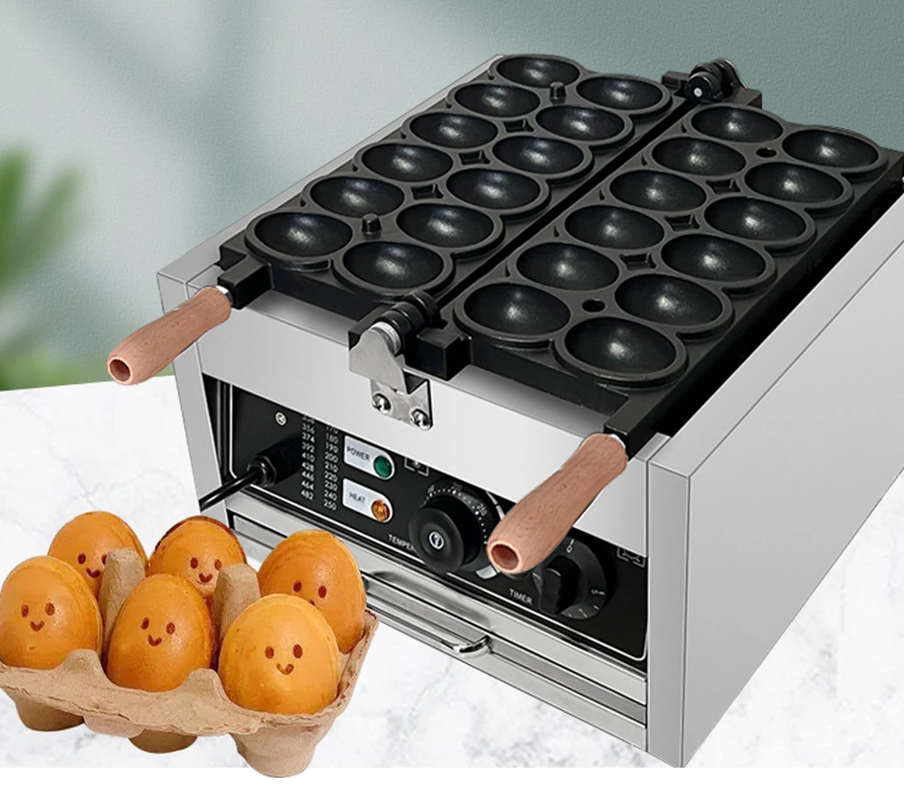 12 Holes Electric Waffle Iron 110V/220V Egg Shape Waffle Machine Commercial Eggs Waffle Maker Pastry Baking Machine