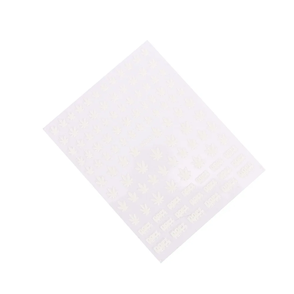 女の子女性用ネイルチップミックスアクリルサロンウィードリーフデザインセルフ接着ネイルステッカーマニキュアデコレーション