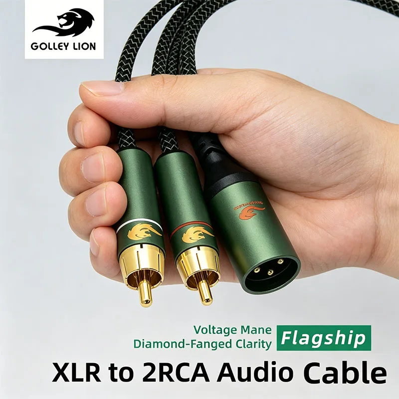 

HiFi XLR to 2RCA Cable for Microphone Speaker Hi-end 6N OFC XLR Male&Female Jack to 2RCA Adapter Cord Professional Audio Cable