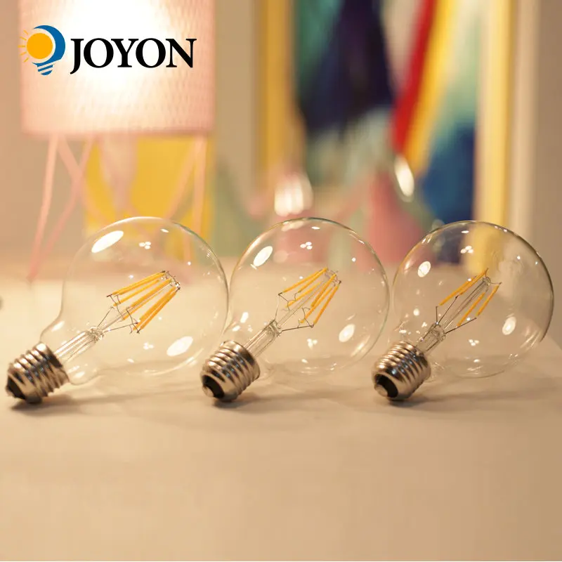 

Edison Led Filament Bulb G80 G95 G125 Big Global Light Bulb 4W 6W 8W Filament Bulb E27 Glass Indoor Lamps AC220V