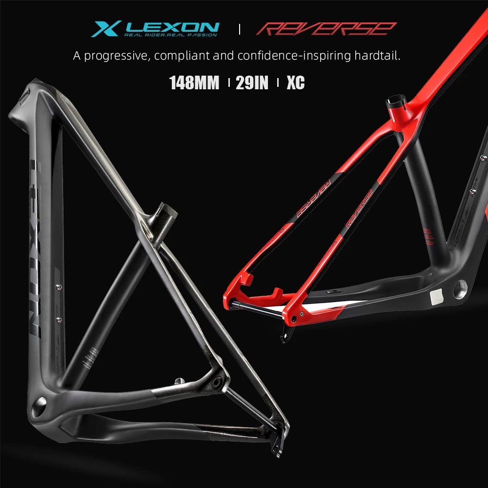 2024 LEXON Carbon Frame 29er Lexon Mountain Bike Hardtail Frames 148*12mm Thru Axle BSA BOOST 29 plus Frameset Cycling Parts