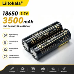 Liitokala-batería 100% Original de alta calidad, 18650, 3,7 V, 3400mAh, recargable para linterna